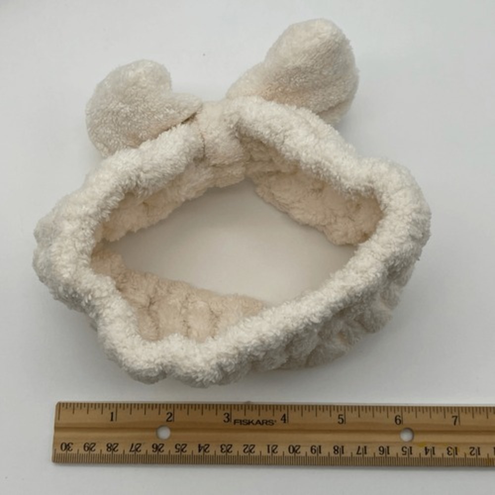 Baby Headbands Chenille Soft Pink White Stretchy Elastic Bowknot 2 Pieces‎ NWOT - Picture 8 of 10